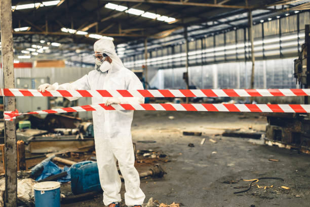 Professional Biohazard Cleanup technician working in Cottontown, TN